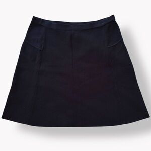 LOFT 18” Stretch Knit Classic Black A-Line Mini Skirt